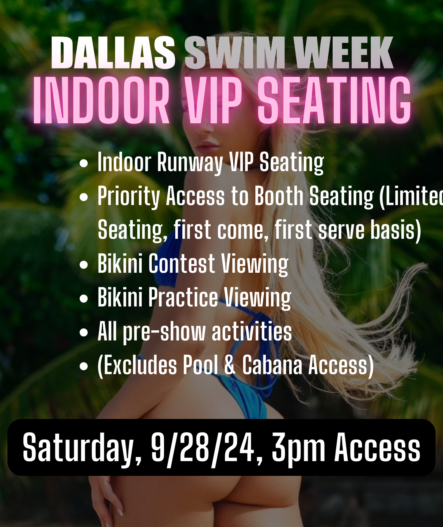 VIP Indoor Seating, Saturday, 9/28/24, 3pm